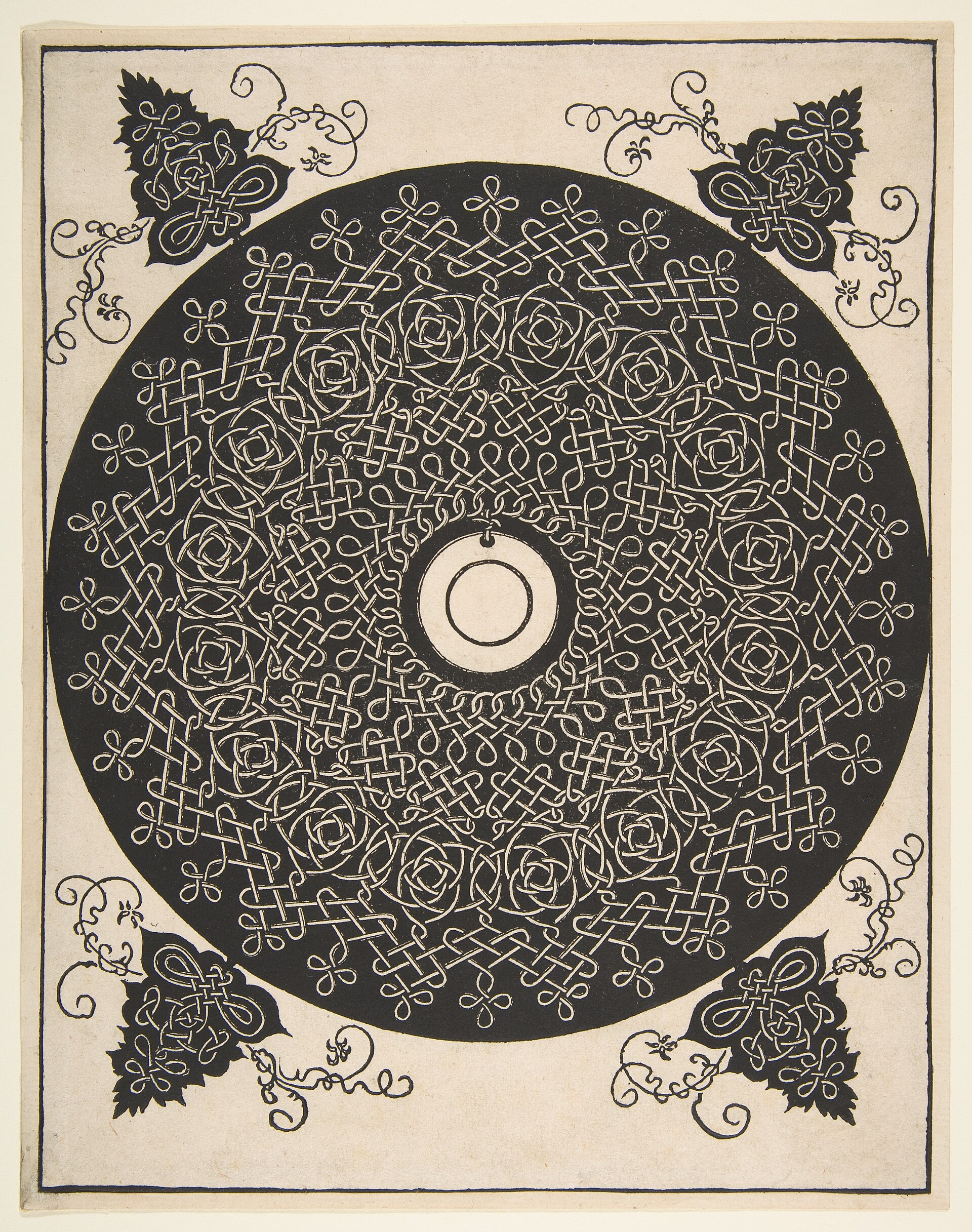 A digitized embroidery design laid out as a pattern